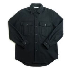 Anian twill overshirt black XS